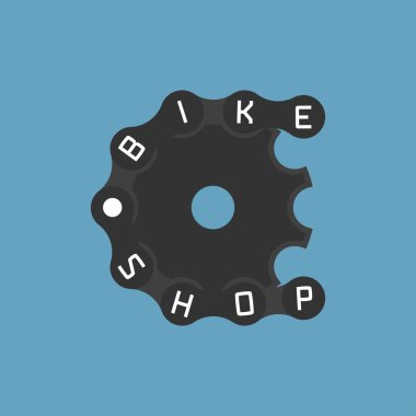 Bisiklet dükkanı vektör logosu