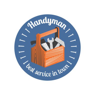 Ev onarım ve tadilat vektör logo, simge, rozet