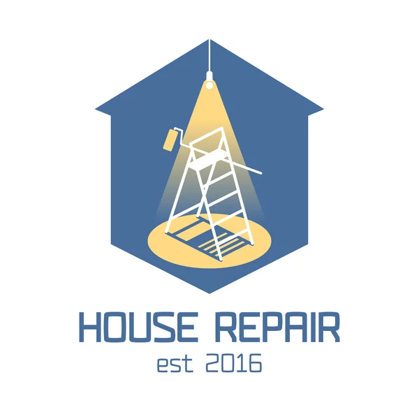Dům a domácí opravy, přestavby vektorové logo — Stockový vektor