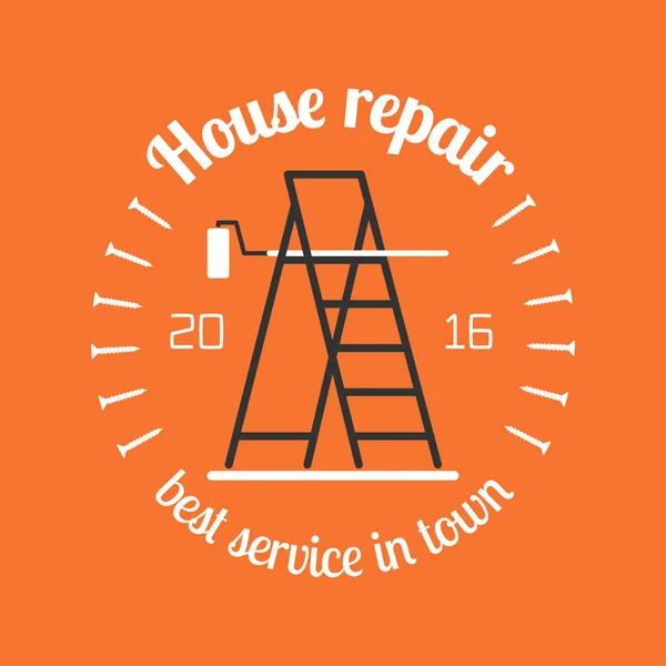 Casa reparação e remodelação de vetor logotipo, ícone, crachá — Vetor de Stock