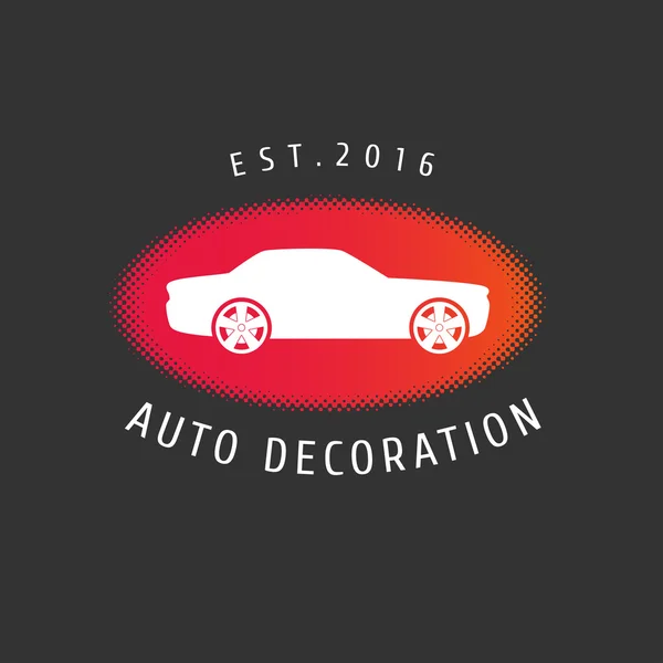 Украшение авто, краска автомобиля, запасные части векторный логотип шаблон — стоковый вектор