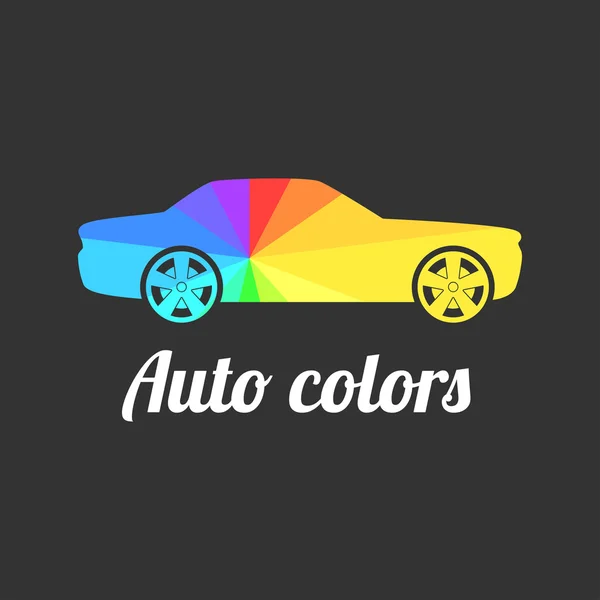 Autó festék vektor logo sablon, jelvény, ikon, jelkép — Stock Vector