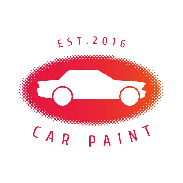 Modelo de logotipo de vetor de pintura carro, distintivo, ícone —  Vetores de Stock