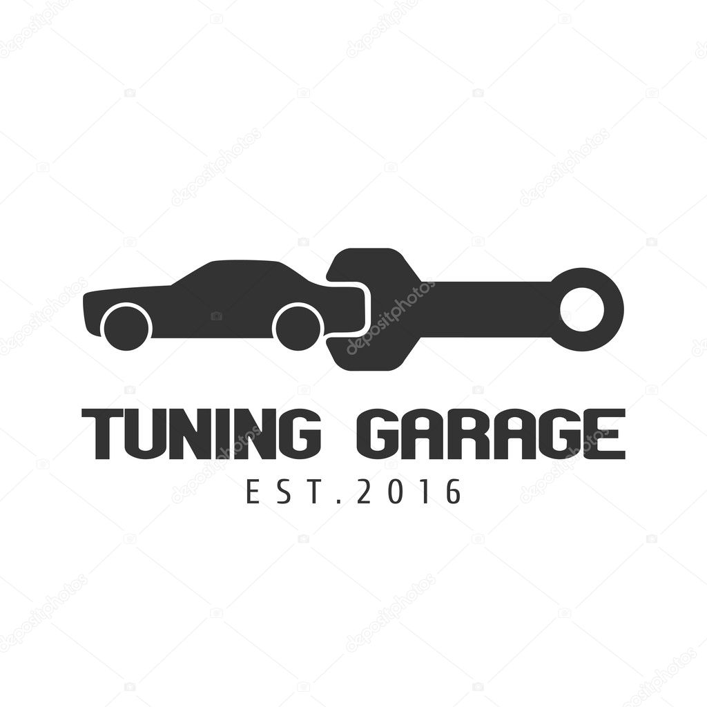 Тюнинг, Ремонт Гаража Векторный Логотип Шаблон Векторное.