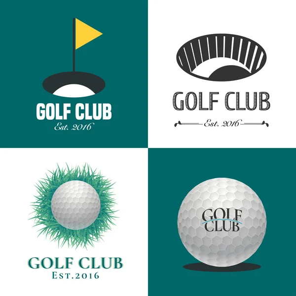 Golf vektör logo kümesi — Stok Vektör