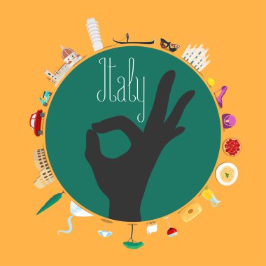 Seyahat İtalya kavram resim.