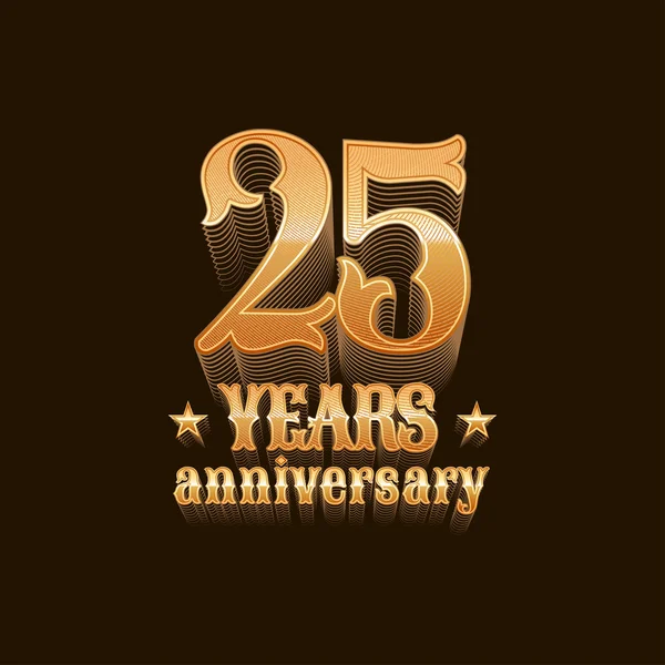 25 years anniversary vector logo — Stock Vector
