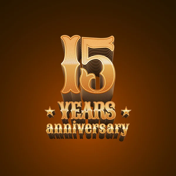 Logo vectoriel de 15 ans anniversaire — Image vectorielle