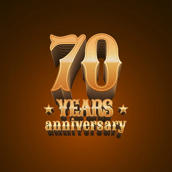 Logo vectoriel de 70 ans anniversaire — Image vectorielle