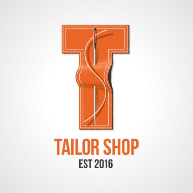 Terzi dükkanı vektör logo, işaret, amblemi