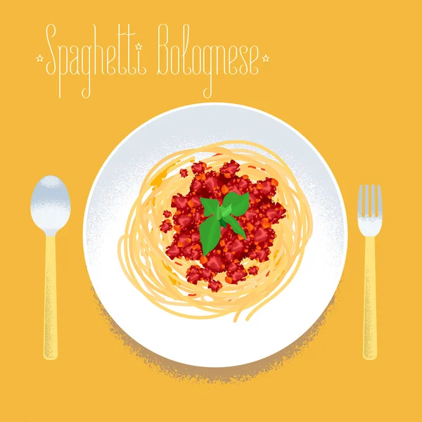 Spagetti, olasz tészta vector design elem menü, poszter — Stock Vector