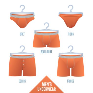 Men's underwear collection vector illustration clipart
