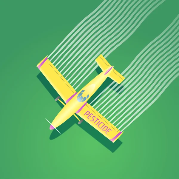 Crop Duster Plane ilustração vetorial — Vetor de Stock