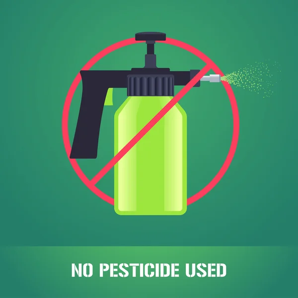 Pesticide spray in prohibition sign vector illustration — 图库矢量图片