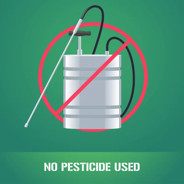 Pesticide sprinkler in prohibition sign vector illustration — 图库矢量图片