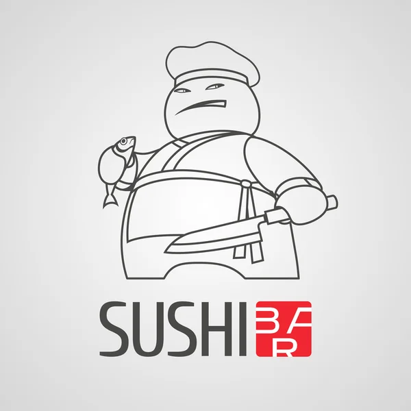 Σούσι διάνυσμα λογότυπο, εικόνα, σύμβολο, λογότυπο — Διανυσματικό Αρχείο