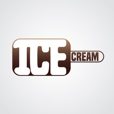 Dondurma vektör logo, işaret, sembol, amblem, illüstrasyon