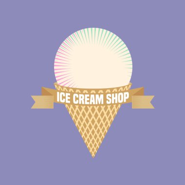 Dondurma vektör logosu, illüstrasyon işareti, simgesi