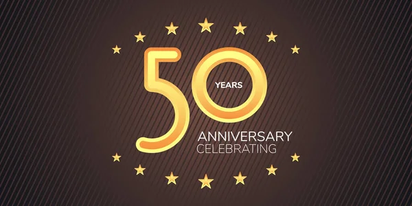 Years Anniversary Vector Icon Logo Graphic Design Element Golden Neon — Stock Vector