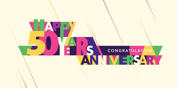 Years Anniversary Vector Logo Icon Template Banner Modern Composition Letters — Stock Vector
