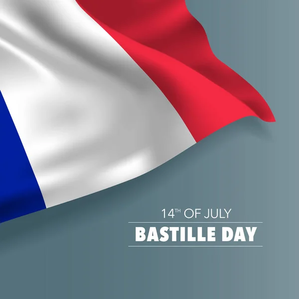 Открытки День Взятия Бастилии Баннер Векторная Иллюстрация Национальный День Франции — стоковый вектор