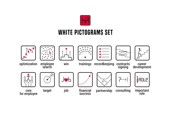 İnsan kaynakları vector Icons set