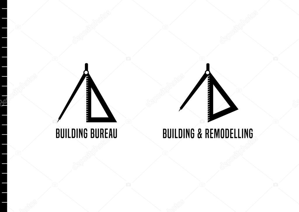Set of house building and remodeling vector logotypes