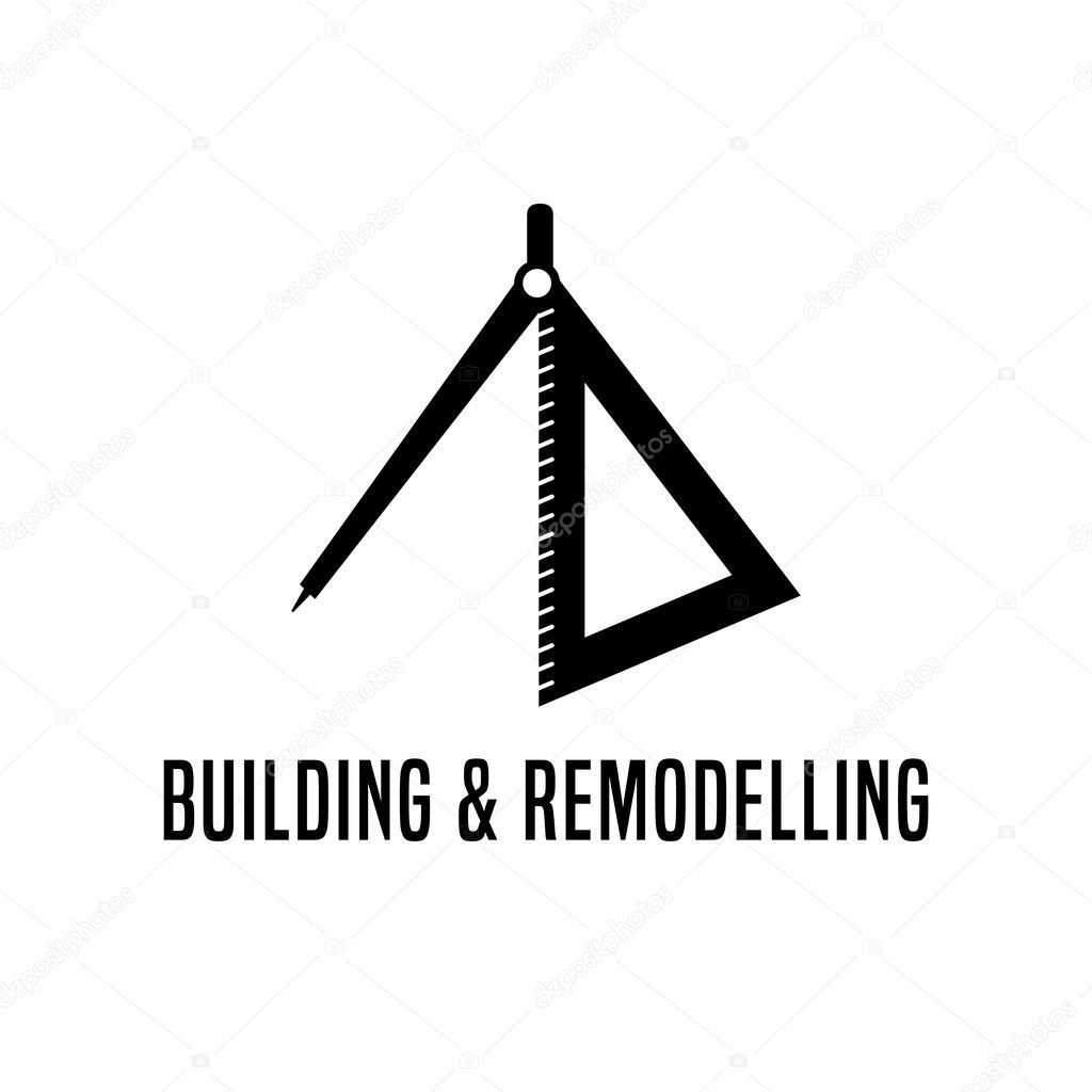 House building and remodeling vector icon or logotype