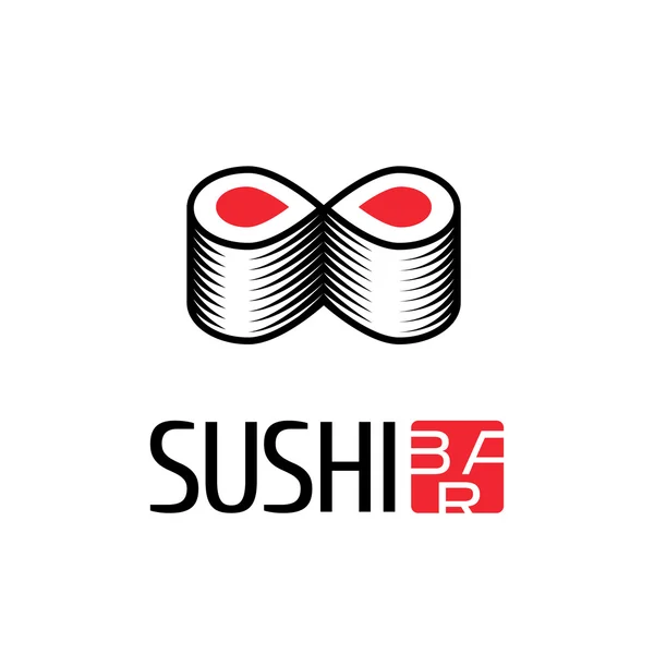 Logotipo de Vector, elemento de diseño para el restaurante de sushi — Vector de stock