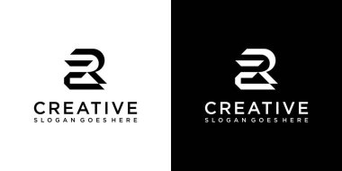ER or RE initial letter logo design vector