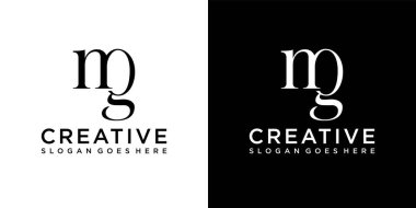 MG or GM initial letter logo design vector