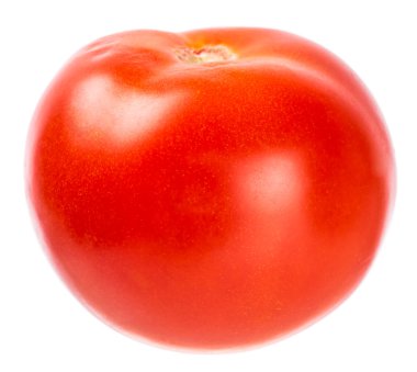 Kırmızı domates beyaz üzerine izole edilmiş.