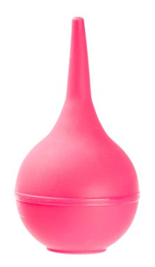 Beyaz arkaplanda pembe lavman izole edilmiş.