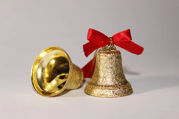 Palle d'oro di Natale Foto Stock