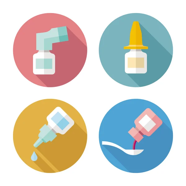 Drug forms color icons vector — Stock Illustration Drug forms color icons vector Royalty Free Stock Illustrations