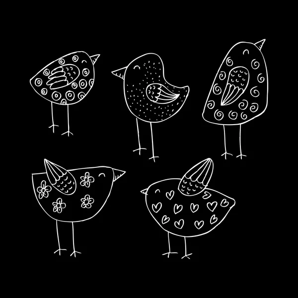 Cute birds. Cartoon style. — Stock Photo, Image