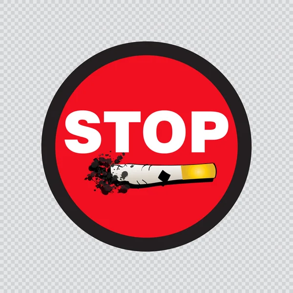 Немає куріння. Ілюстрація плакату . — стокове фото