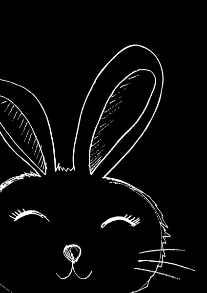 可爱的兔子素描 — 图库照片