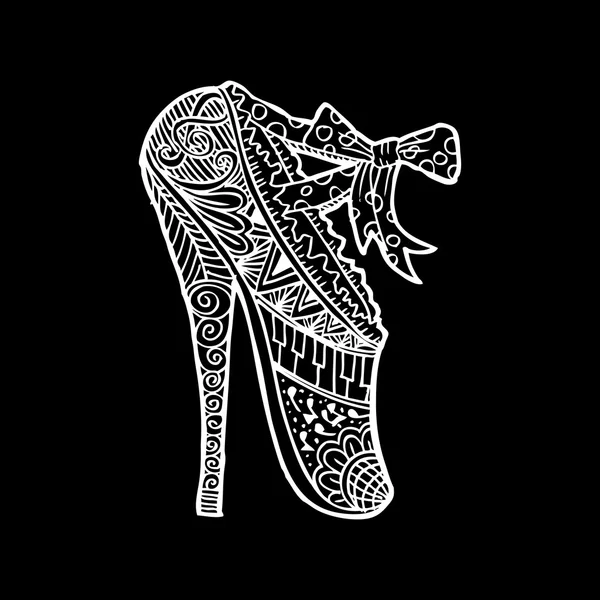 Sexy ballet schoenen. Zentangle stijl. — Stockfoto