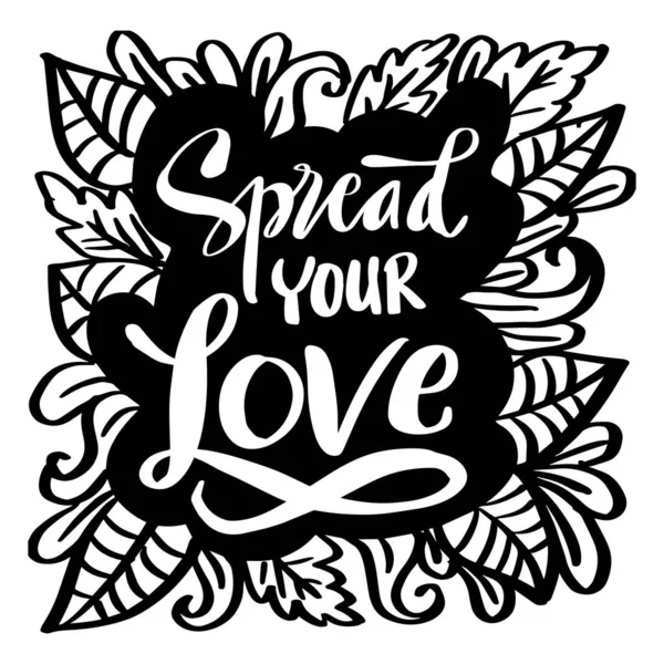 Espalhem Vosso Amor Mão Lettering Inscrição —  Vetores de Stock