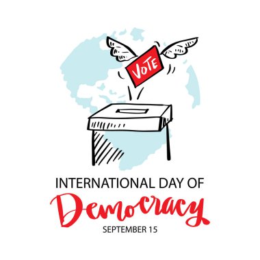 15 Eylül Uluslararası Demokrasi Günü Posteri.