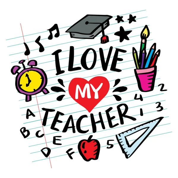 Öğretmenimin el yazısını seviyorum. Öğretmenler Günü 'ne hoş geldin kartı..