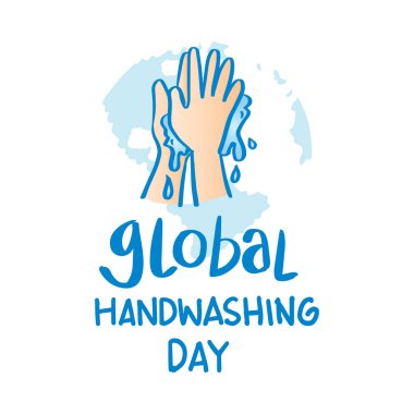 Küresel el yıkama günü poster tasarımı. 15 Ekim.