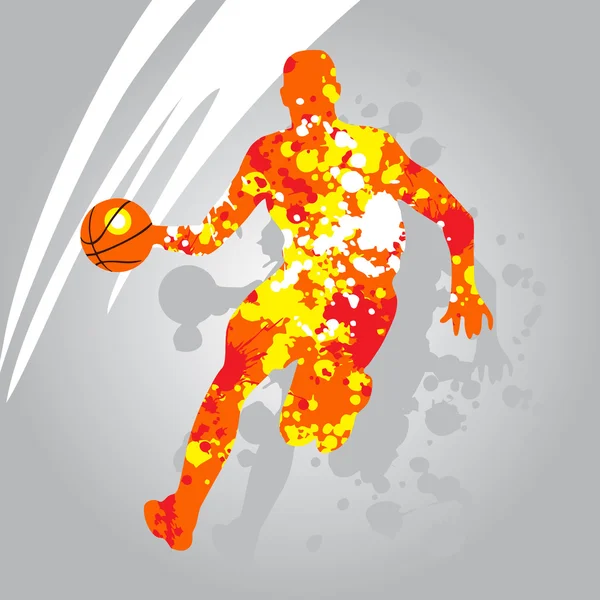 Abstrakte Basketballspieler-Silhouette — Stockvektor