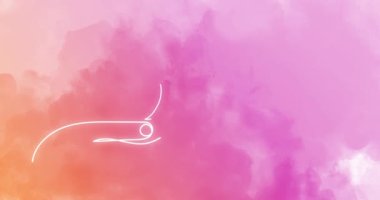 Gül, açık suluboya arka planda, avucunun içinde yatıyor. Bitmek bilmeyen bir çizim. Aşk, düğün..