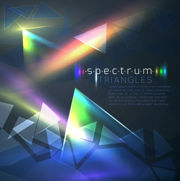 Spectrum driehoeken achtergrond — Stockvector