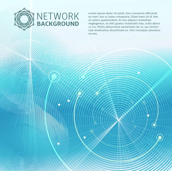 Netwerk blauwe achtergrond — Stockvector