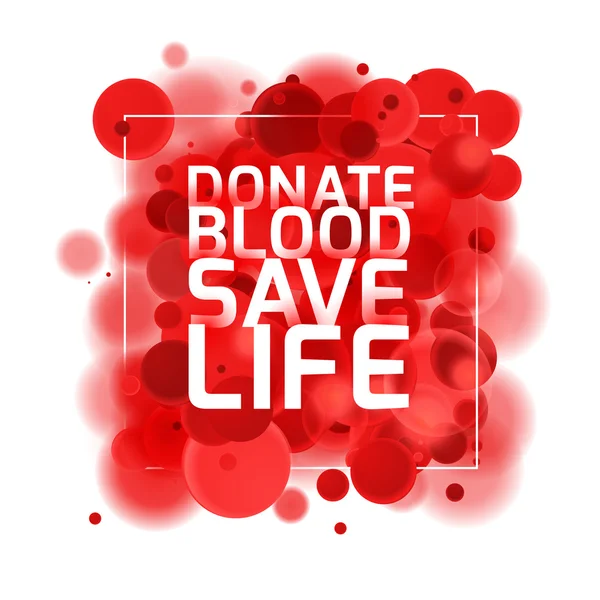 Donate blood poster — Stock Vector