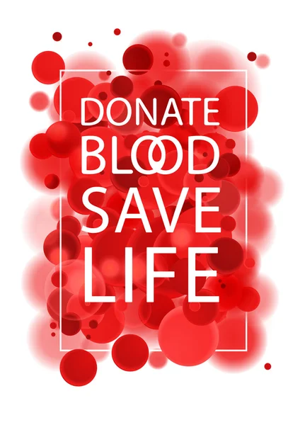 Donare poster di sangue — Vettoriale Stock
