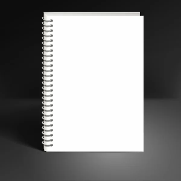 Realistic blank notebook — Stock Vector